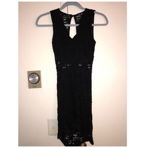 Black lace mini dress I wore it ONCE for hoco